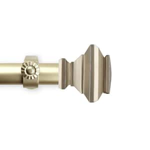 28 in. - 48 in. Adjustable Single Curtain Rod 1 in. Dia in Gold with Shea Finials