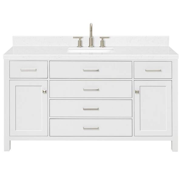 ARIEL Bristol 60.25 in. W x 22 in. D x 36 in. H Single Sink ...