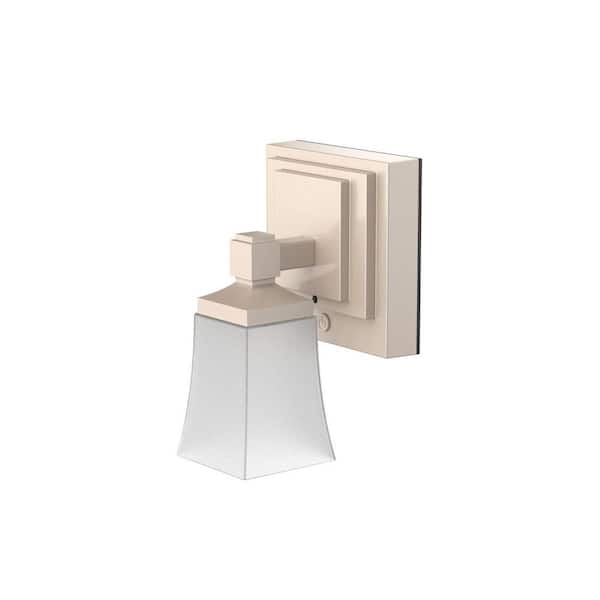 Westek 5 in. Satin Gold Single LED Downlight Vanity Sconce Light with Remote (1-Pack)