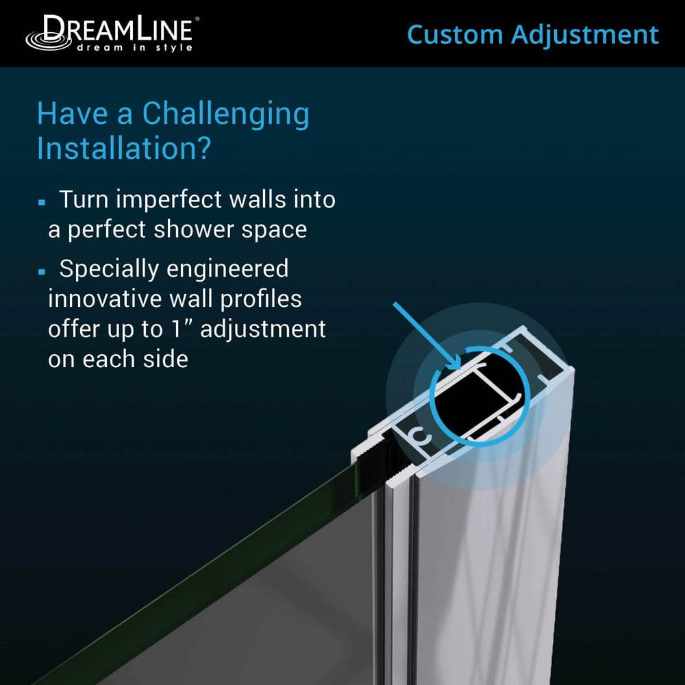 Elegance-LS 29"-40" Frameless Clear Glass Pivot Shower Door