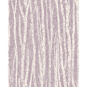 Purple Birch Tree Matte Non-Pasted Peelable Paper Wallpaper