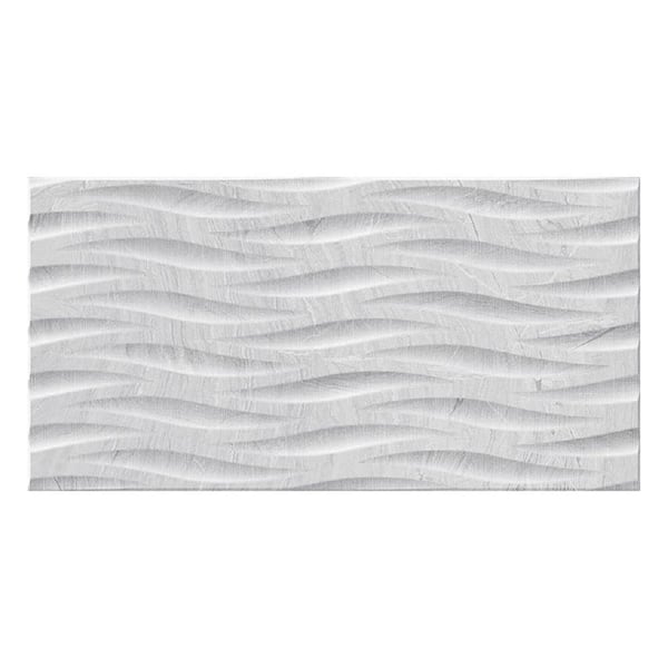 Apollo Tile Sculpt 12.6 in. x 24.6 in. Gray Porcelain Matte Wall and Floor Tile (10.76 sq. ft./case) 5-Pack