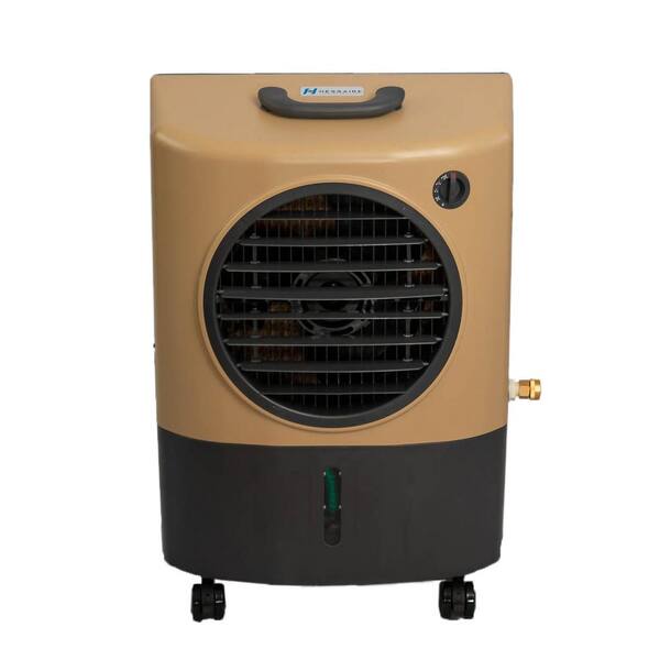 Hessaire 1300 Cfm 2 Speed Portable Evaporative Cooler Swamp Cooler For 500 Sq Ft In Sandstone 5180