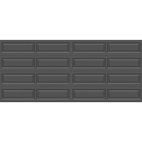 Clopay Classic Steel Long Panel 16 ft. x 7 ft. Insulated 12.9 R-Value  Charcoal Garage Door without windows