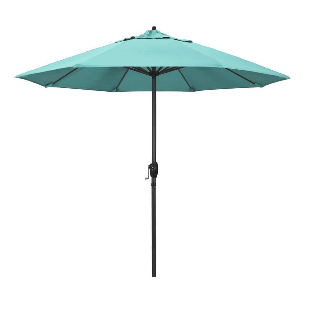home depot sunbrella patio umbrella California 9' Rd Aluminum Umbrella, Crank Lift, Auto Tilt, Bronze Pole, Sunflower Yellow : Patio, Lawn & Garden it can effectively block UV while keeping cool form the sun 9 ft. Black Aluminum Market
