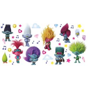Trolls 3-Band Together with Glitter Purple Wall Decal