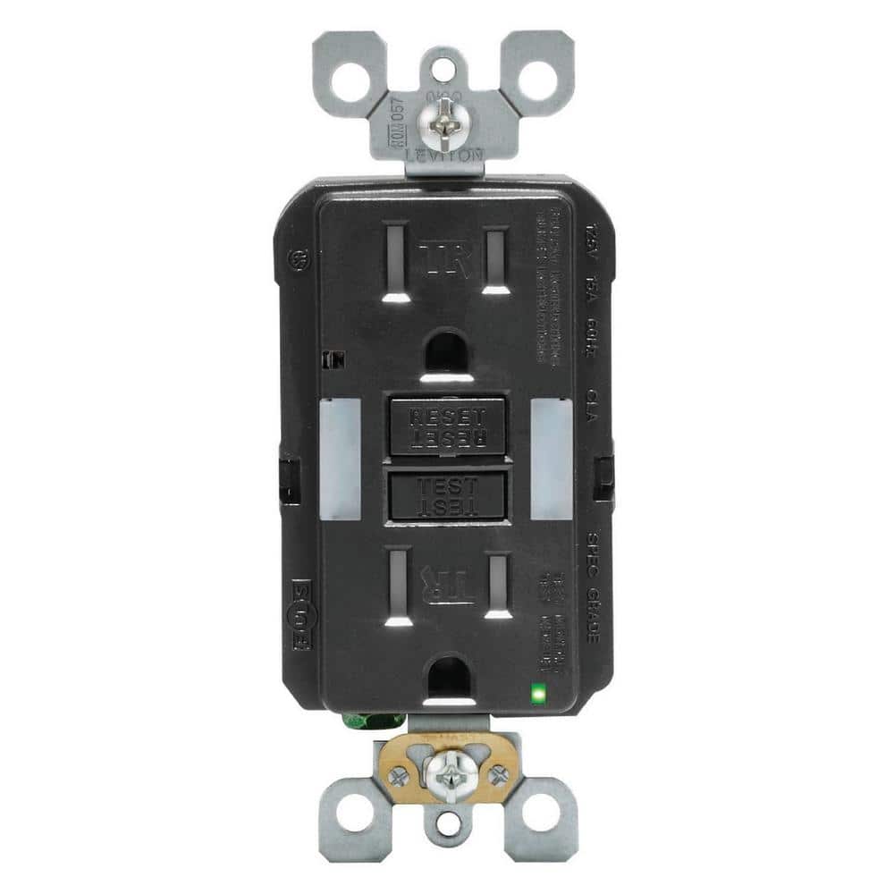 Ivory GIDDS-2499317 20-Amp Feed-Through Leviton GFSW1-I 15-Amp Self-Test SmartlockPro Slim GFCI Combination Switch Tamper-Resistant Receptacle with LED Indicator