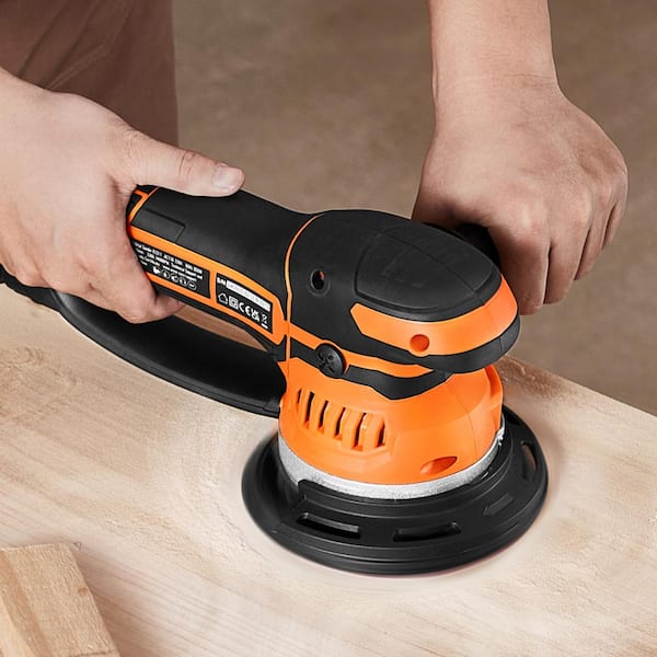 Random Orbital Sander, 6 in. 110 A Corded DA and GA Dual Action Orbital Sander 850-Watt 7400 PRM 6 Variable Speed Sander