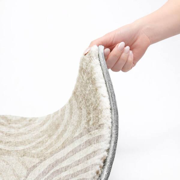 Dream Shag Premium Machine Washable Abstract ADS765 Ivory 10 ft. x 14 ft. Area Rug