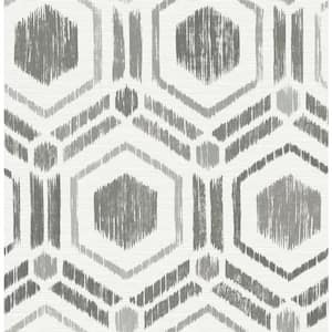 Borneo Taupe Geometric Grasscloth Strippable Wallpaper (Covers 56.4 sq. ft.)