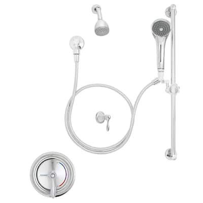 Sentinel Mark II Single-Handle Round 1-Spray Shower Faucet in Polished Chrome (Valve Included)