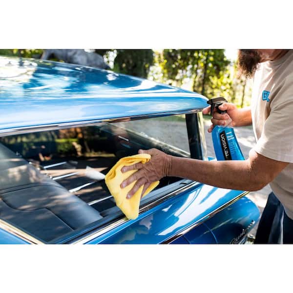  REV Auto Car Window Cleaner - Cleans and Restores Car Windows, Includes Window Drying Towel, Ammonia Free Glass Cleaner That is Tint Safe