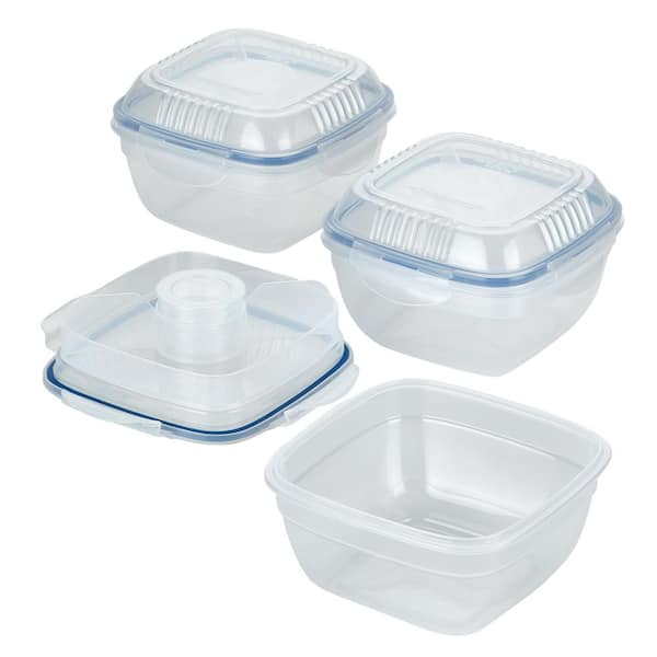 Disposable Plastic Food Tray  Set To-Go Container with Lid