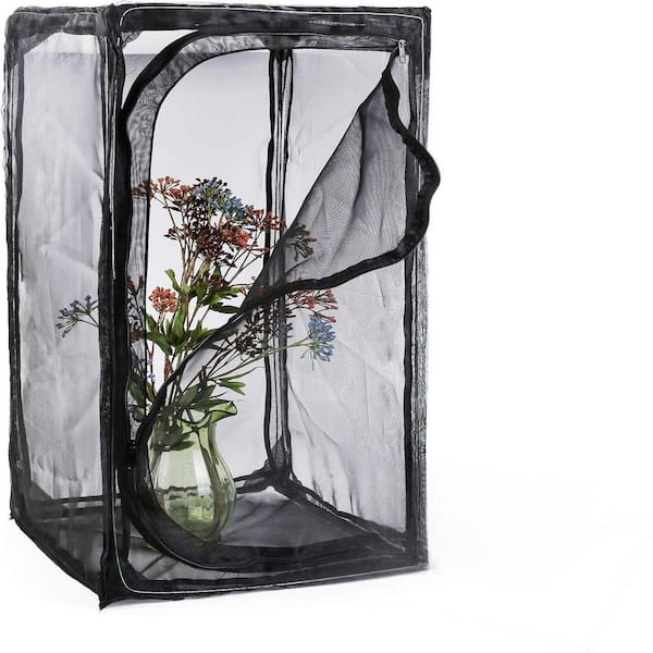 30" Heavy Duty Monarch Butterfly Habitat, Outdoor Collapsible Insect Mesh Cage Terrarium Pop-up with Zipper Protection