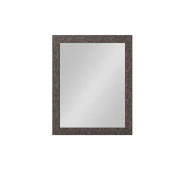 Unbranded 32 in. x 36 in. Modern Rectangle Framed Dark Gray Vanity Mirror