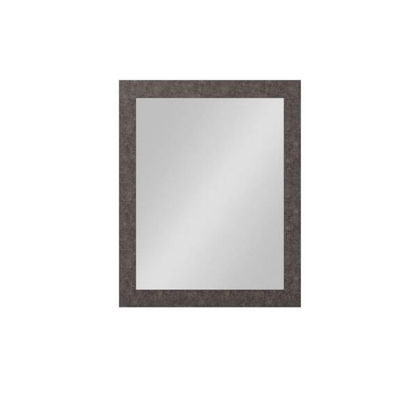 Unbranded 32 in. x 40.5 in. Modern Rectangle Framed Dark Gray Vanity Mirror