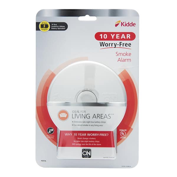 Kidde 10 Year Worry-Free Sealed Battery Smoke Detector with