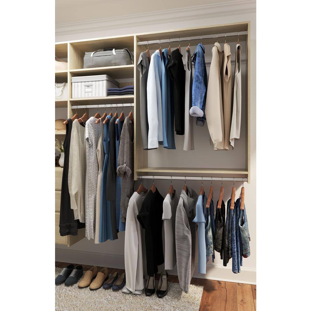 Harvest Blonde Corner Closet Kit with Drawers and Shelves