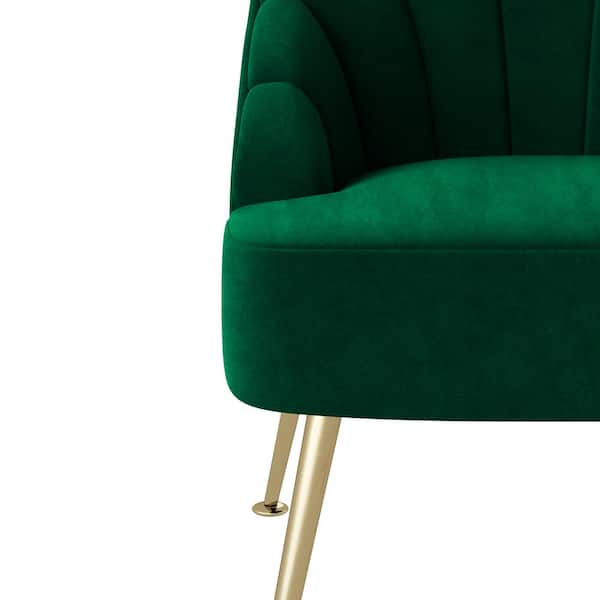 emerald green shell chair