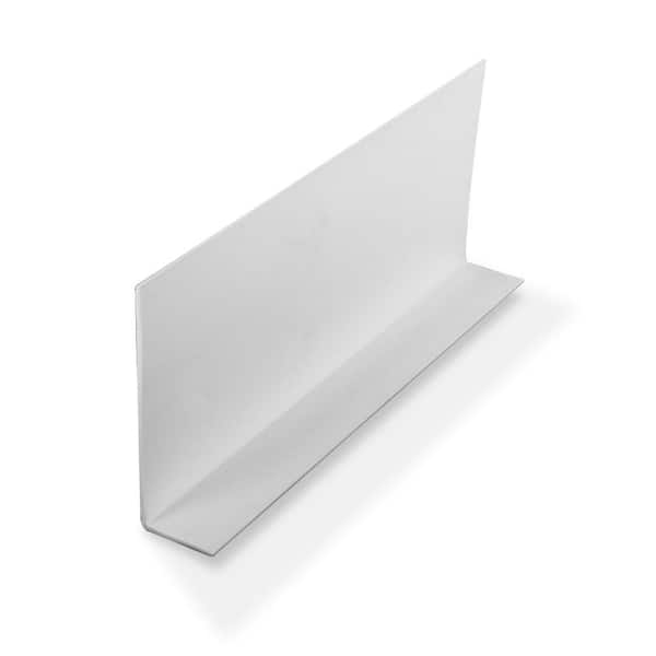 Outwater 1 in. D x 3 in. W x 72 in. L White Styrene Plastic 90° Uneven Leg Angle Moulding 108 Total Lineal Feet (18-Pack)