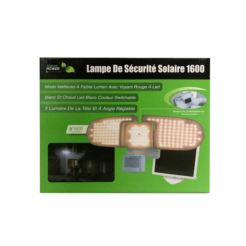 White Triple Head LED Outdoor Motion Security Light