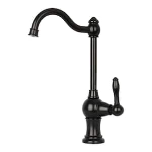 1-Handle Matte Black Drinking Fountain Water Faucet