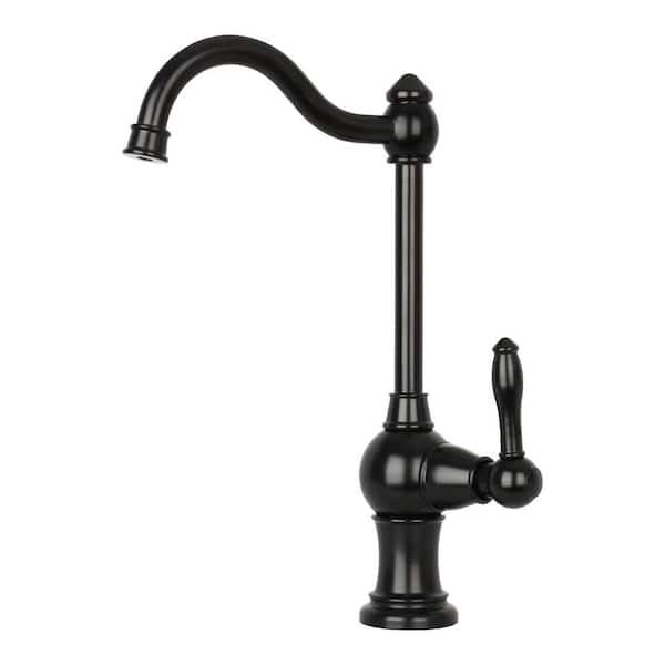 1-Handle Matte Black Drinking Fountain Water Faucet