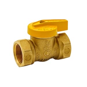 ISOLATION ON OFF GAS LEVER BALL VALVE  FOR GAS USE YELLOW HANDLE 1/2" FEMALE 