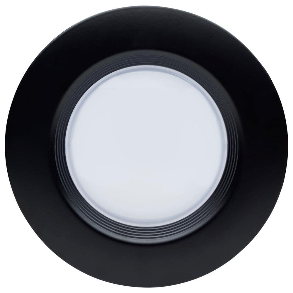 6'' Black Glass LED Retrofit Recessed Lighting Kit