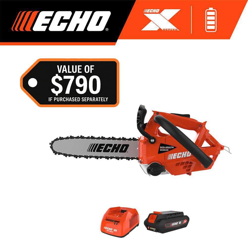 ECHO 56V 12 in. X Series Cordless Battery Top Handle Pro Chainsaw