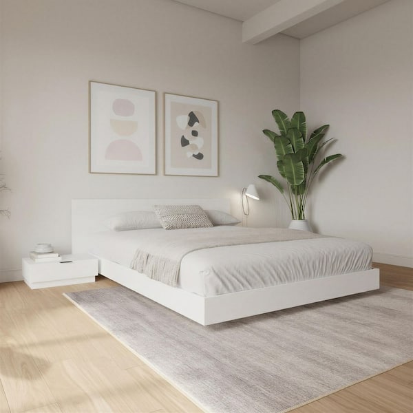 Satori White 1-Drawer Nightstand, Set of 2