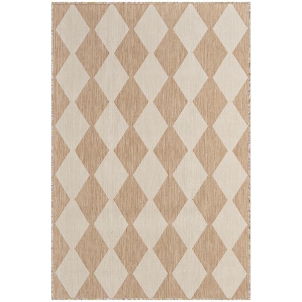 Positano Jute 4 ft. x 6 ft. Diamond Contemporary Area Rug