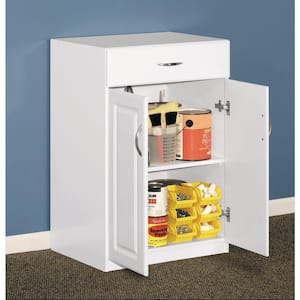 36 in. H x 24 in. W x 18.625 D Freestanding Cabinet Raised Panel Base with 1-Drawer and 2-Door
