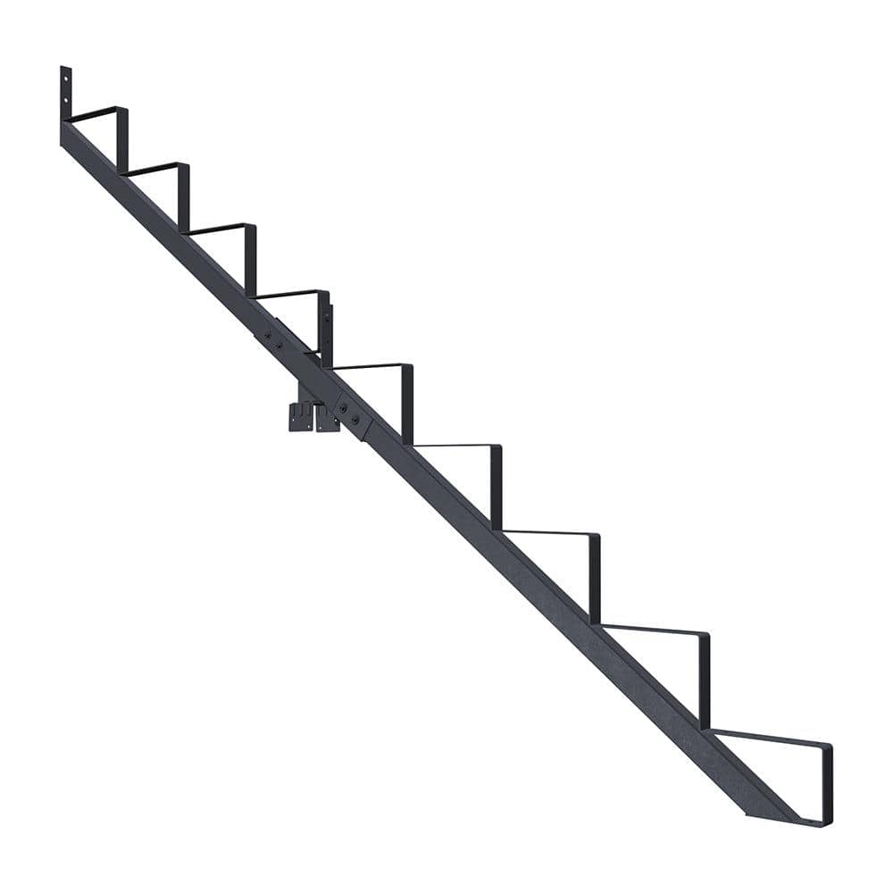 PEAK 9-Step Steel Stair Riser (Stringer) and Connector Kit in Matte ...