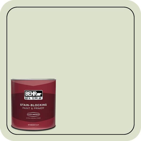BEHR ULTRA 1 qt. #420E-2 Palm Breeze Extra Durable Flat Interior Paint & Primer