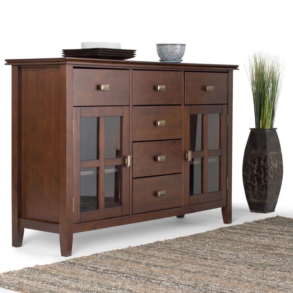 Artisan Handcrafted Solid Wood Sideboard in Russet Brown