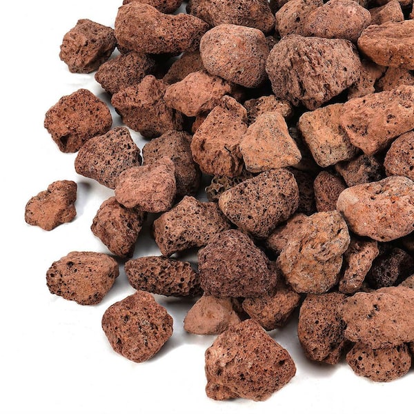 Red Lava Rocks Natural Decorative Stones 10 lb. Bag For Fire Pit Fireplace Gas Fire Table Landscaping Indoor Outdoor