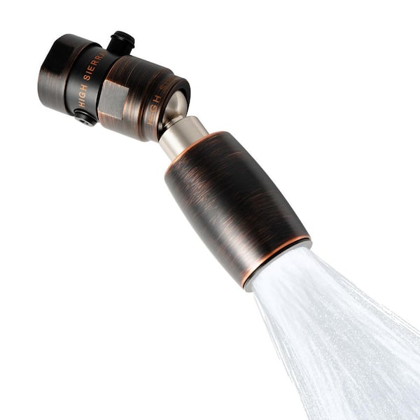 High Sierra Showerheads 1-Spray 1 in. Single Wall Mount Waterfall Fixed Rain Shower Head in Oil Rubbed Bronze