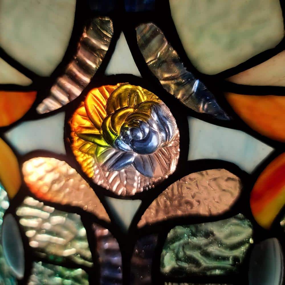 21" Tall Multi-Color Stained Glass Tiffany Style Table Lamp