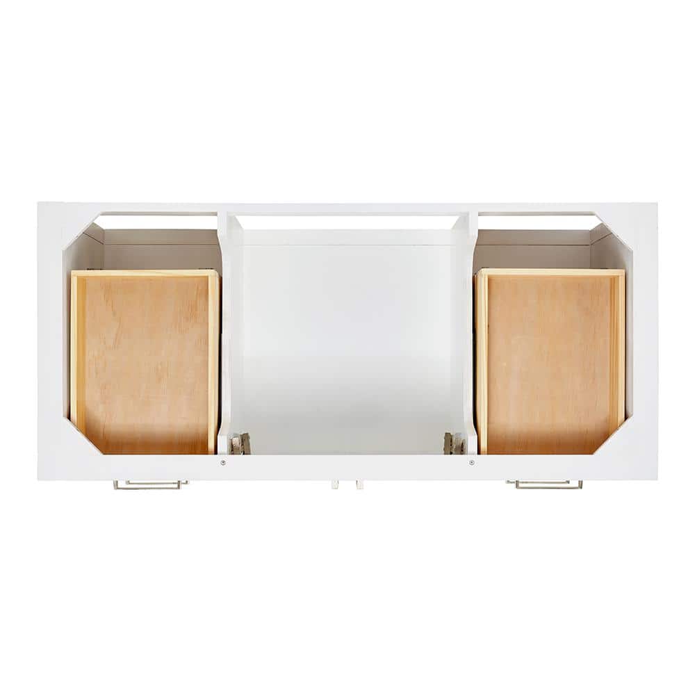 Magnolia 49" White Solid Wood Single Bathroom Vanity with Quartz Top
