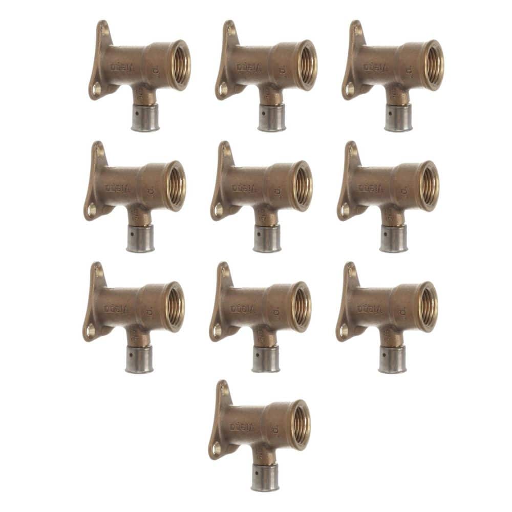PureFlow 3/8 in. Press x 1/2 in. FPT Zero Lead Bronze 90° Drop Ear Elbow (10-pack) price history on PriceWatchPro