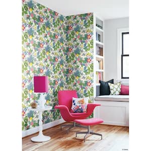 Disney Moana Jungle Green and Pink Peel and Stick Wallpaper (Covers 28.18 sq. ft.)