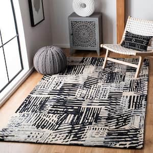 Rodeo Drive Black/Ivory 4 ft. x 6 ft. Abstract Area Rug