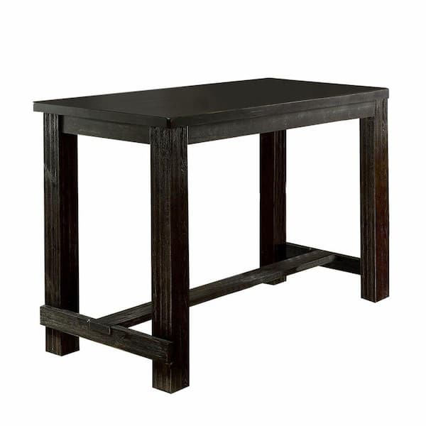 Benjara Modern Style 42 in. Black Wooden 4-Legs Dining Table (Seats 4)