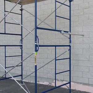 4 ft. Wall Attachment Kit in Galvanized Steel with Wall Anchor, Eye Bolt, and Dual Clamp for Outdoor Scaffolding
