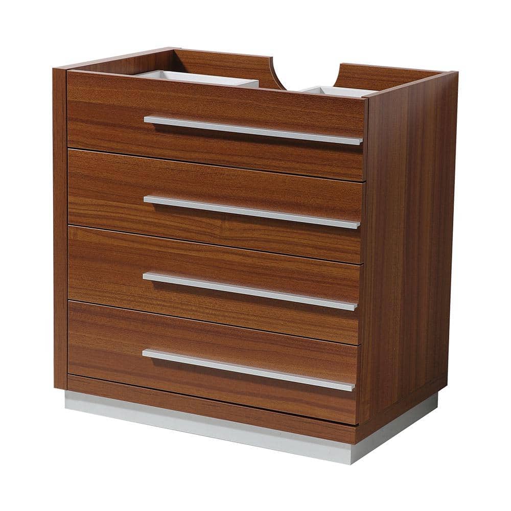 Teak 30" Modern Engineered Wood Bathroom Vanity Base