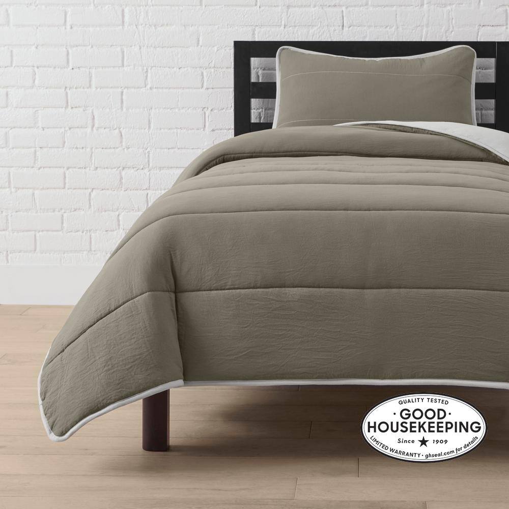 Mainstays Extra Soft Jersey Bed Sheet Set, Twin/Twin XL, Grey Heather, 3 Pieces