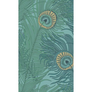 Emerald Bali Inspired Tropical Machine Washable 57 sq. ft. Non-Woven Non- Pasted Double Roll Wallpaper