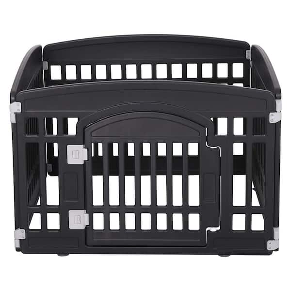 cenadinz Pet Playpen Foldable Gate for Dogs Heavy Plastic Puppy Exercise Pen with Door