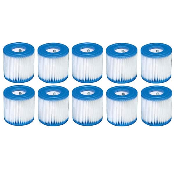 Intex Type H Easy Set Filter Cartridge Replacement for Swimming Pools (10-Pack)